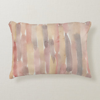 Neutral Blush and Taupe Watercolor Lumbar Pillow