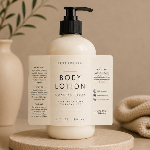 Neutral Body Lotion 8oz Bottle Label
