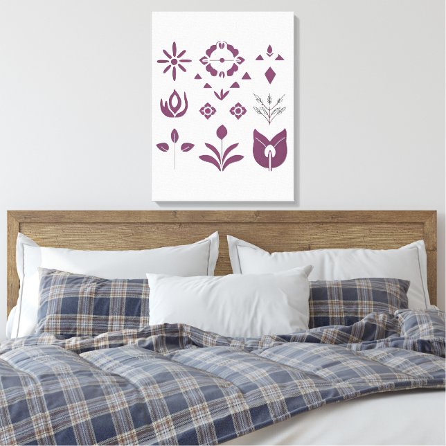 Neutral Bohemian Line Art | Canvas Home Accent (Insitu(Bedroom))