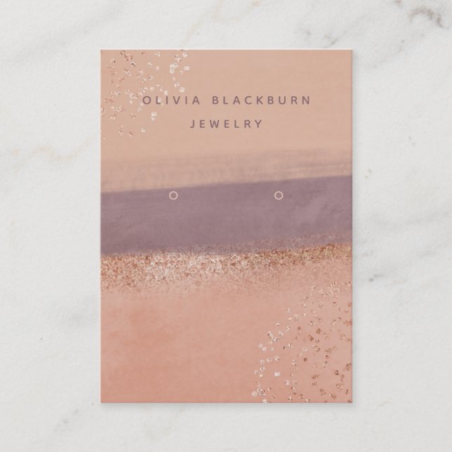 Neutral Boho and Rose Gold | Earring Display Card (Front)
