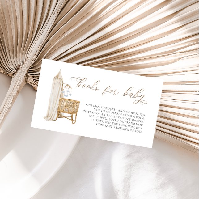 Neutral Boho Baby Brunch Books For Baby Enclosure Card (Creator Uploaded)