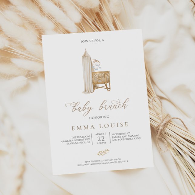 Neutral Boho Baby Brunch Invitation (Creator Uploaded)
