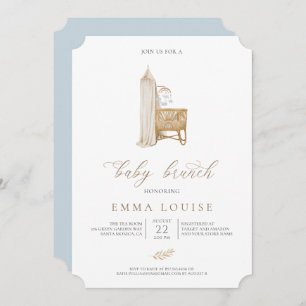 Neutral Boho Baby Brunch Invitation