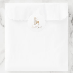 Neutral Boho Baby Brunch  Sticker