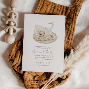 Neutral Boho Baby Shower Invitation