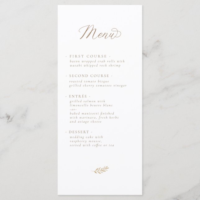 Neutral Boho Baby Shower Menu (Front)