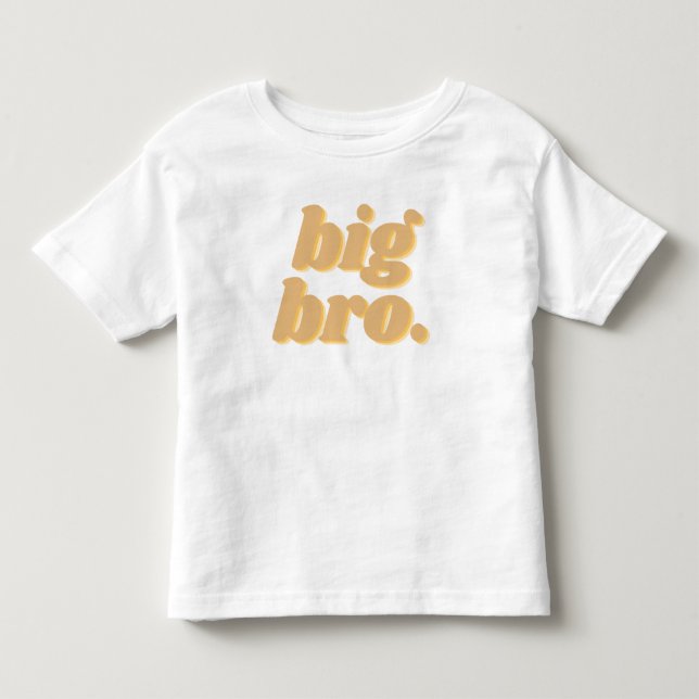 Neutral Boho “big bro” Matching Siblings Toddler T-Shirt (Front)