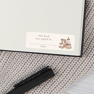 Neutral Boho Nursery Baby Shower Book Gifted By