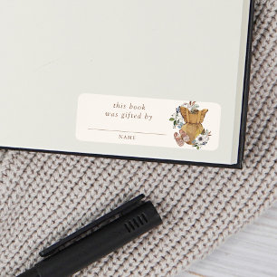 Neutral Boho Nursery Baby Shower Book Gifted By