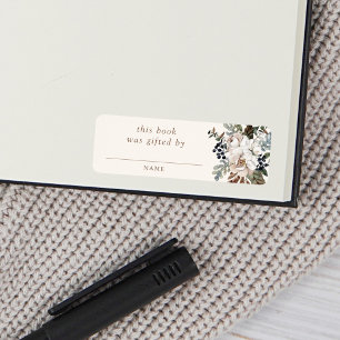 Neutral Boho Nursery Baby Shower Book Gifted By