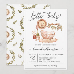 Neutral Boho Nursery Baby Shower Invitation