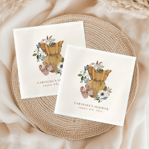 Neutral Boho Nursery Baby Shower Napkin