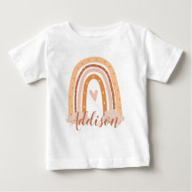 Neutral Boho Rainbow Kids Toddler T-Shirt