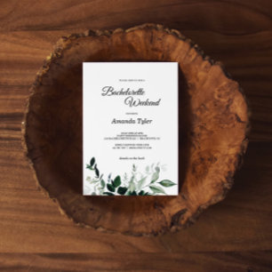 Neutral Botanical Bachelorette Weekend Invitation