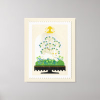 Neutral Botanical Bunny Cloche French Farmhouse