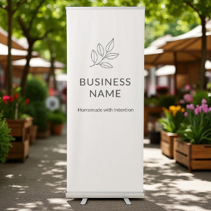 Neutral Botanical Logo Display Minimalist Retractable Banner