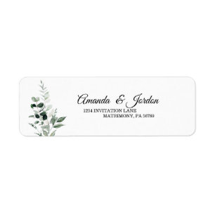 Neutral Botanical Return Address Label
