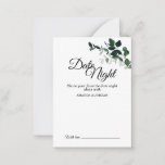 Neutral Botanical Wedding Date Night Advice Card<br><div class="desc">This Neutral Botanical wedding date night advice card provides a simple, rustic plant palate to coordinate with any traditional wedding theme. The minimal greenery, with dark and grey shades of elegant green eucalyptus leaves and plant foliage, alongside the classy casual calligraphy, open up a minimalist nature vibe to a classic,...</div>