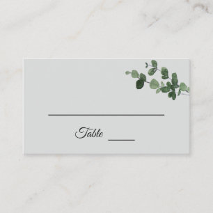 Neutral Botanical Wedding Place Card