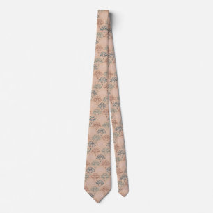 Neutral Brown Blue Green Cute Simple Small Scale Tie