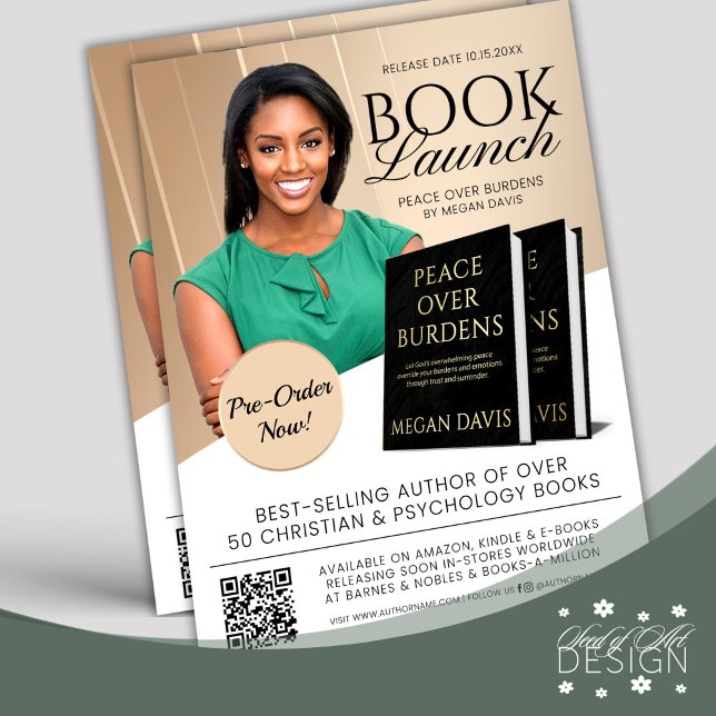 Neutral Brown Book Launch Release Advertisement Flyer (Creator Uploaded)