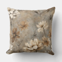 Neutral Brown Grey Beige Earthy Floral