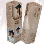 Neutral Brown Melanin Photo Graduation Gift Wine Box<br><div class="desc">Commemorate Your Graduate's Accomplishments with a Customised Graduation Wine Box . Our personalised graduation wine box is the perfect way to celebrate your graduate's hard work and dedication. This one-of-a-kind wine box features customised photos of the graduate, a brief bio, and inspiring quotes to mark this special milestone. The design is...</div>