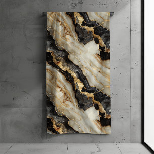 Neutral Browns Marble Gold Foil look  Bath Towel Set
