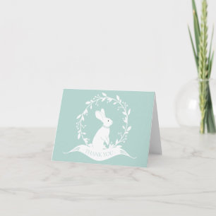 Neutral Bunny  Baby Shower Thank You Note