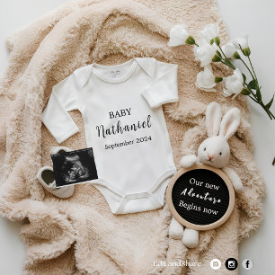 Neutral bunny pregnancy announcement
