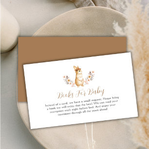 Neutral Bunny Wildflower Books For Baby Shower Enclosure Card