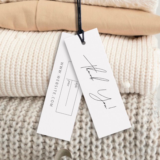 Neutral Business Clothing Thank You Label Hang Tag (Creator Uploaded)