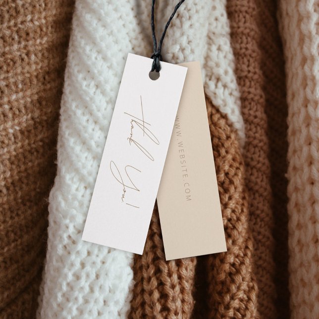 Neutral Business Thank You Label Hang Tag (Creator Uploaded)