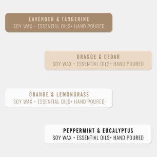 Neutral Candle Tamper-proof Seal Assorted Labels