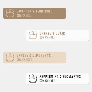 Neutral Candle Tamper-proof Seal Logo Assorted