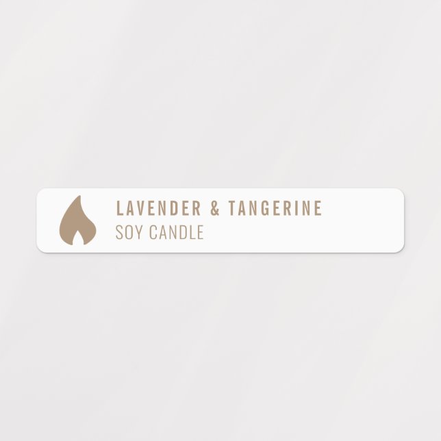 Neutral Candle Tamper-proof Seal With Logo Labels (Design 1)
