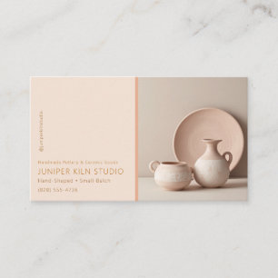 Neutral Ceramic Pottery Studio Business Card