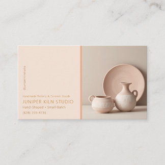 Neutral Ceramic Pottery Studio Business Card