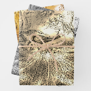 "Neutral & Chic" Wrapping Paper Flat Sheet Set