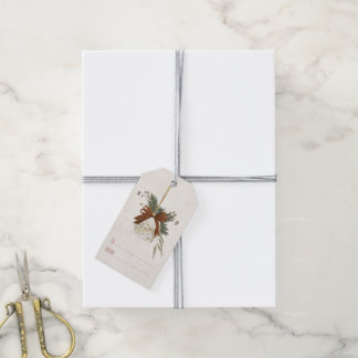 Neutral Christmas Gift Tag With Ornament