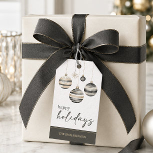 Neutral Christmas Ornament Holiday Gift Tags