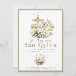 Neutral Church Easter Egg Hunt Invitation