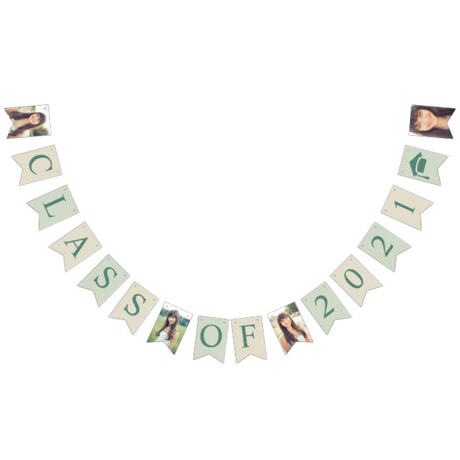 Neutral Class of 2021 Graduation Photo Template Bunting (All)