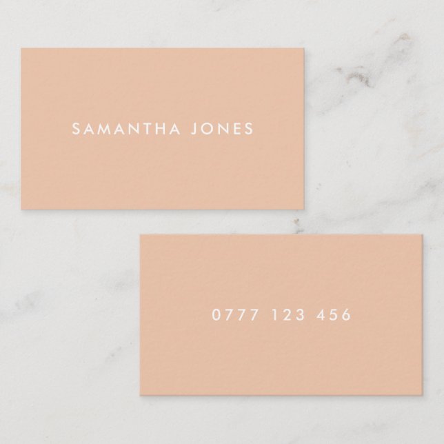Neutral Classic Personalised Mini Business Card (Front/Back)