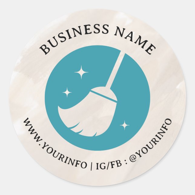 Neutral Cleaning Service Logo Sticker  (Front)