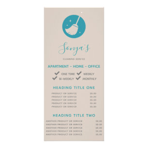 Neutral Cleaning Service Rack Card 