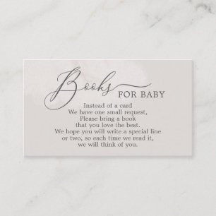 Neutral Cloud Baby Shower Books for Baby Card