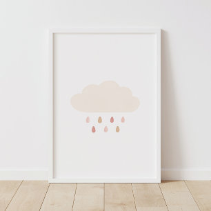 Neutral Cloud Pink Girl Nursery Decor