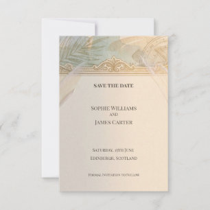 Neutral Coastal Save The Date Card