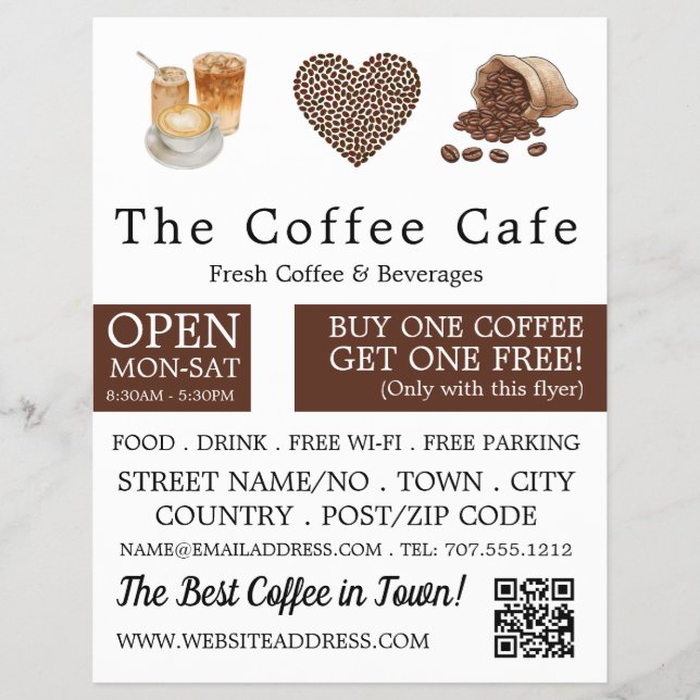 Neutral Coffee Shop Flyer  (Front)